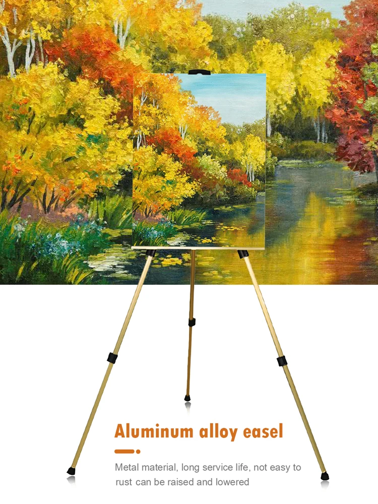 63 inch Aluminum Alloy Display Easel Stand with Carry Bag for Floor Table Top sketch easel,wooden easel