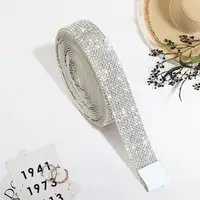 40/60/80 cm Self adhesive Bling Tape Rhinestone Ribbon Sparkling Tape DIY Crafts Gift Wrapping Retro Wedding Party Supplies