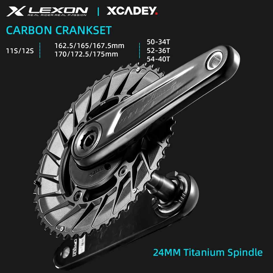 LEXON ロードフルカーボンクランク 超軽量325g 24mmチタン LEXON ロードフルカーボンクランク 超軽量325g 24mmチタン