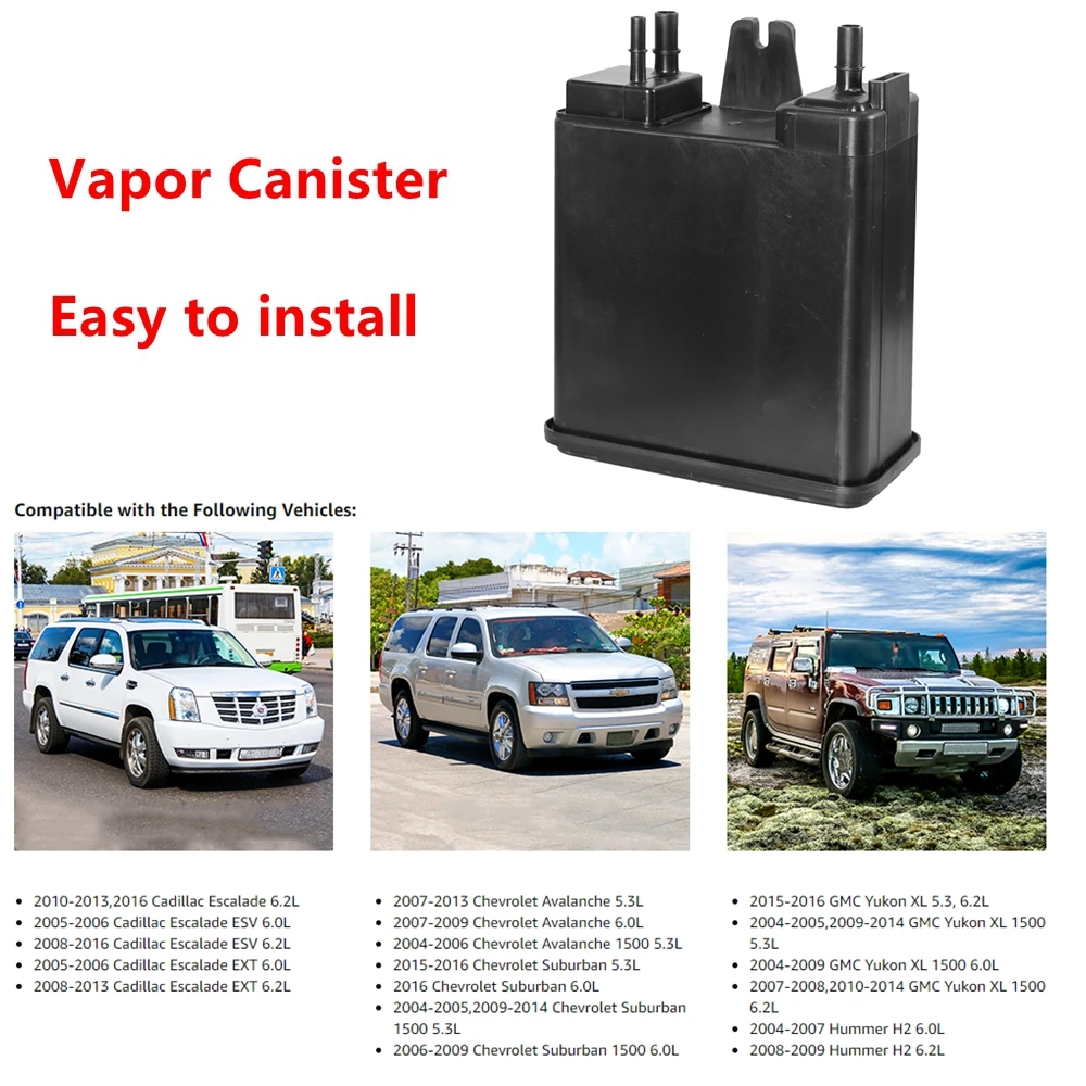 High Quality Vapor Canister 22963841,911-199,12573649 For Cadillac Chevrolet Suburban Avalanche GMC Yukon XL Hummer H2 Black