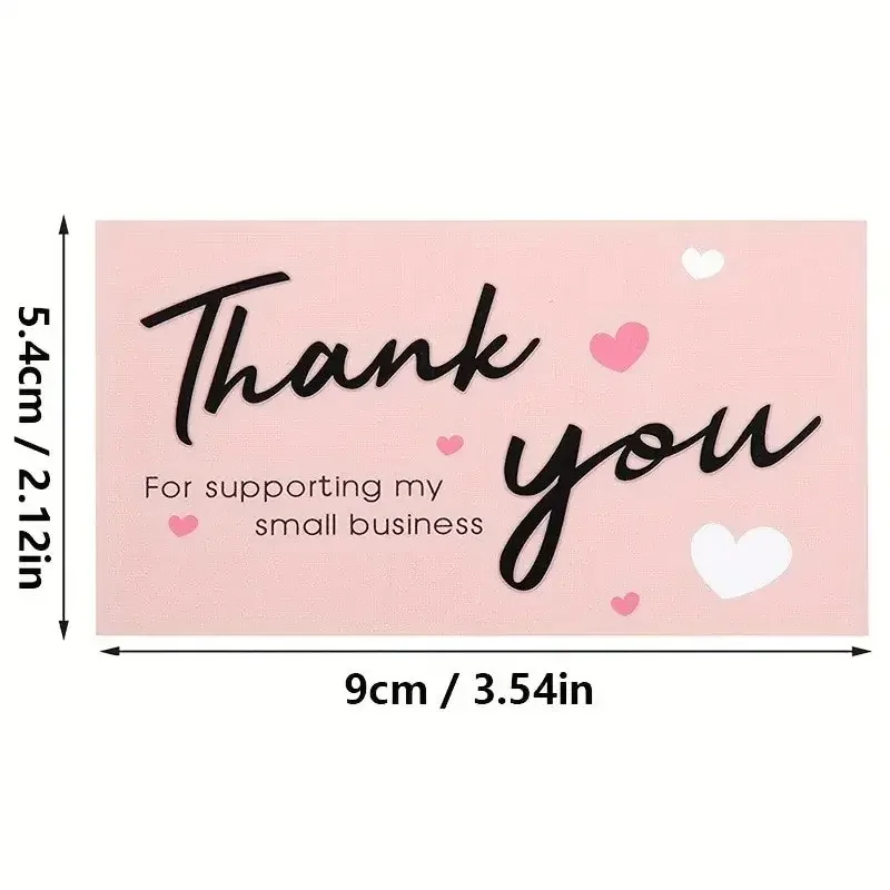 Thank You Cards 50pcs/pack Thank You Card For Supporting Business Package Decoration 