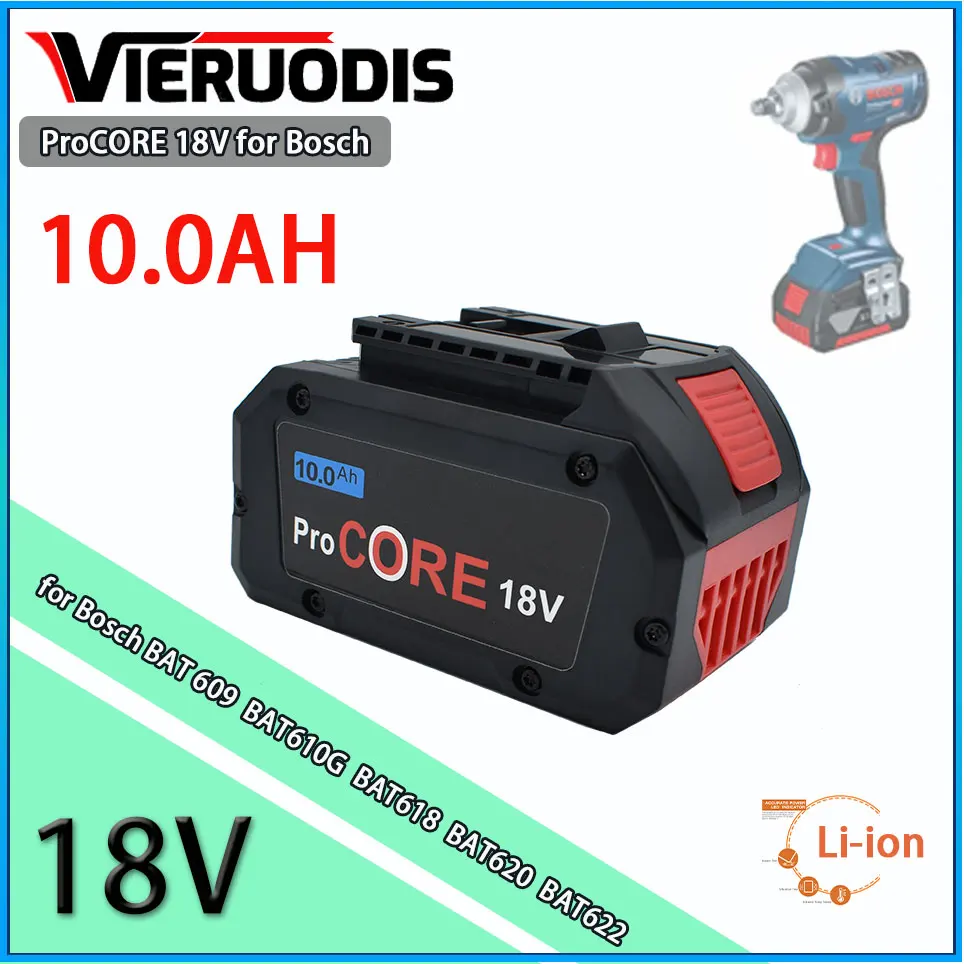 

18V 10.0Ah ProCORE Ersatz Batterie für Bosch 18V Professionelle System Cordless Werkzeuge BAT609 BAT618 GBA18V80 21700 Zelle