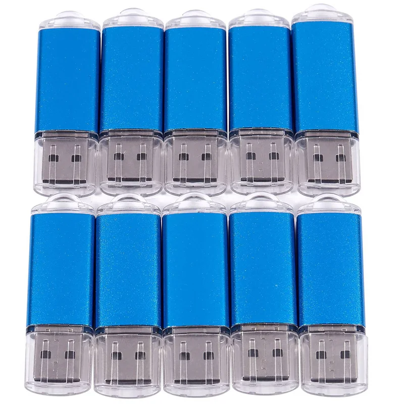 Y43A-100개 USB 메모리 2.0 메모리 스틱 플래시 드라이브 128MB 선물 블루