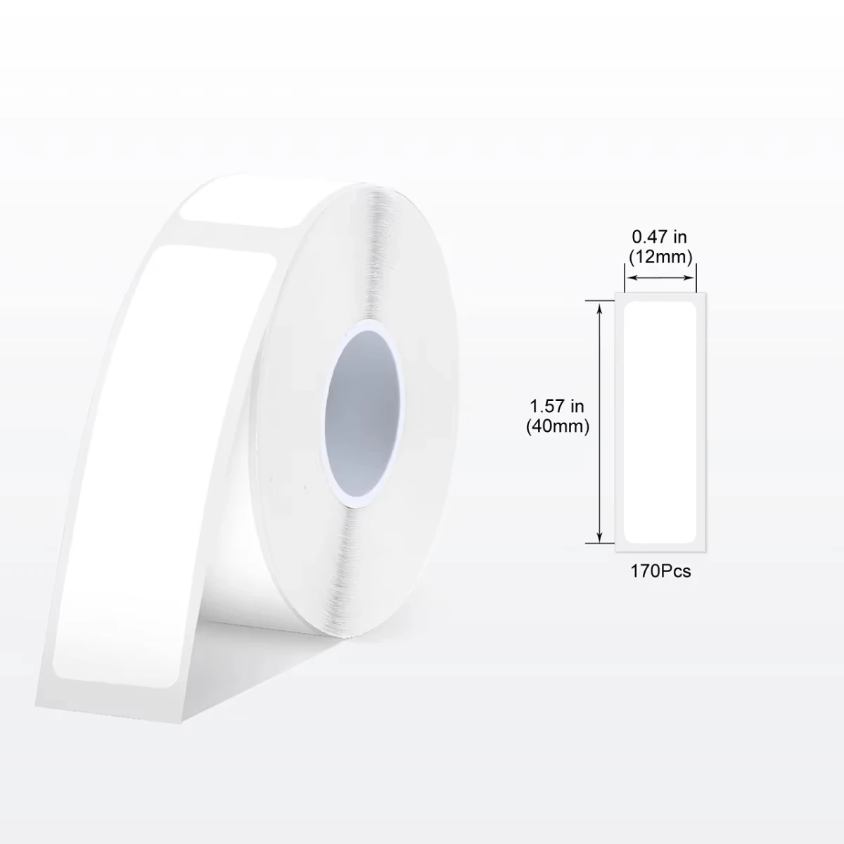 D30 P12 프린터 라벨, 12x40mm 사무실 및 배송용 흰색 감열 스티커 롤
