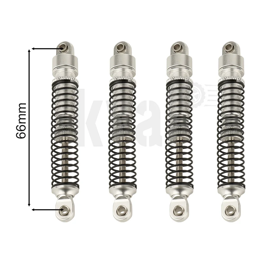 4PCS 53mm 59mm 66mm Aluminum Shocks Absorbers Damper for 1/18 RC Crawler TRX4M TRX-4M Bronco Defender Upgrade Parts