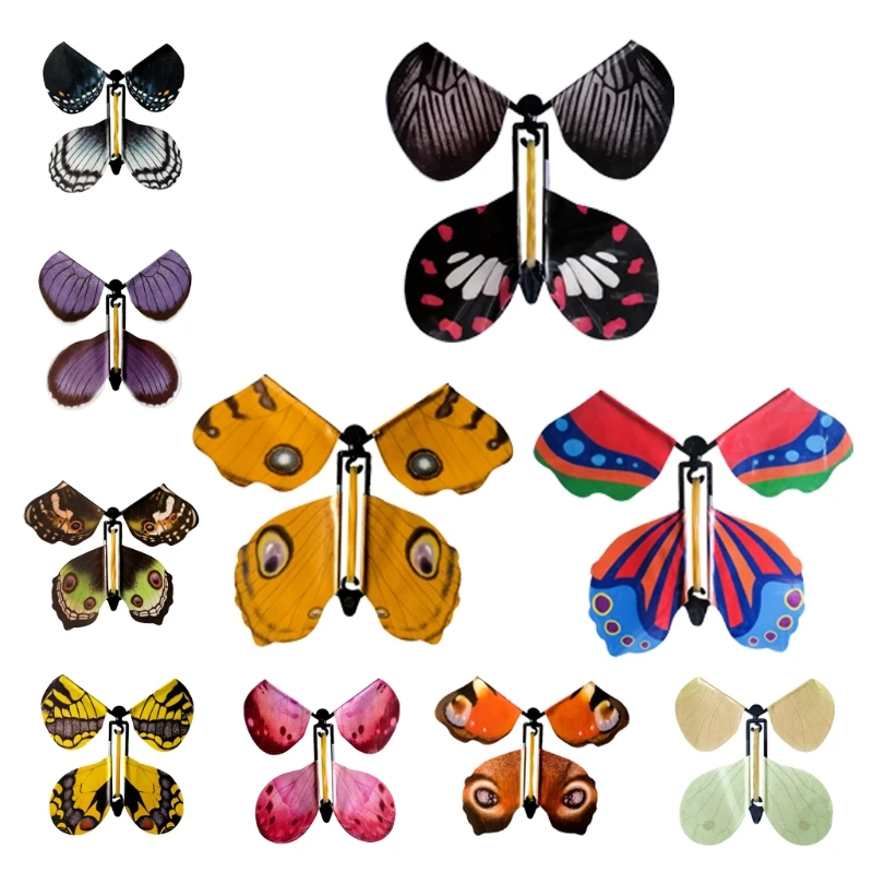 

10PCS for Butterfly Toy DIY Flying Kits Random Color Delivery Girls Boy Gi