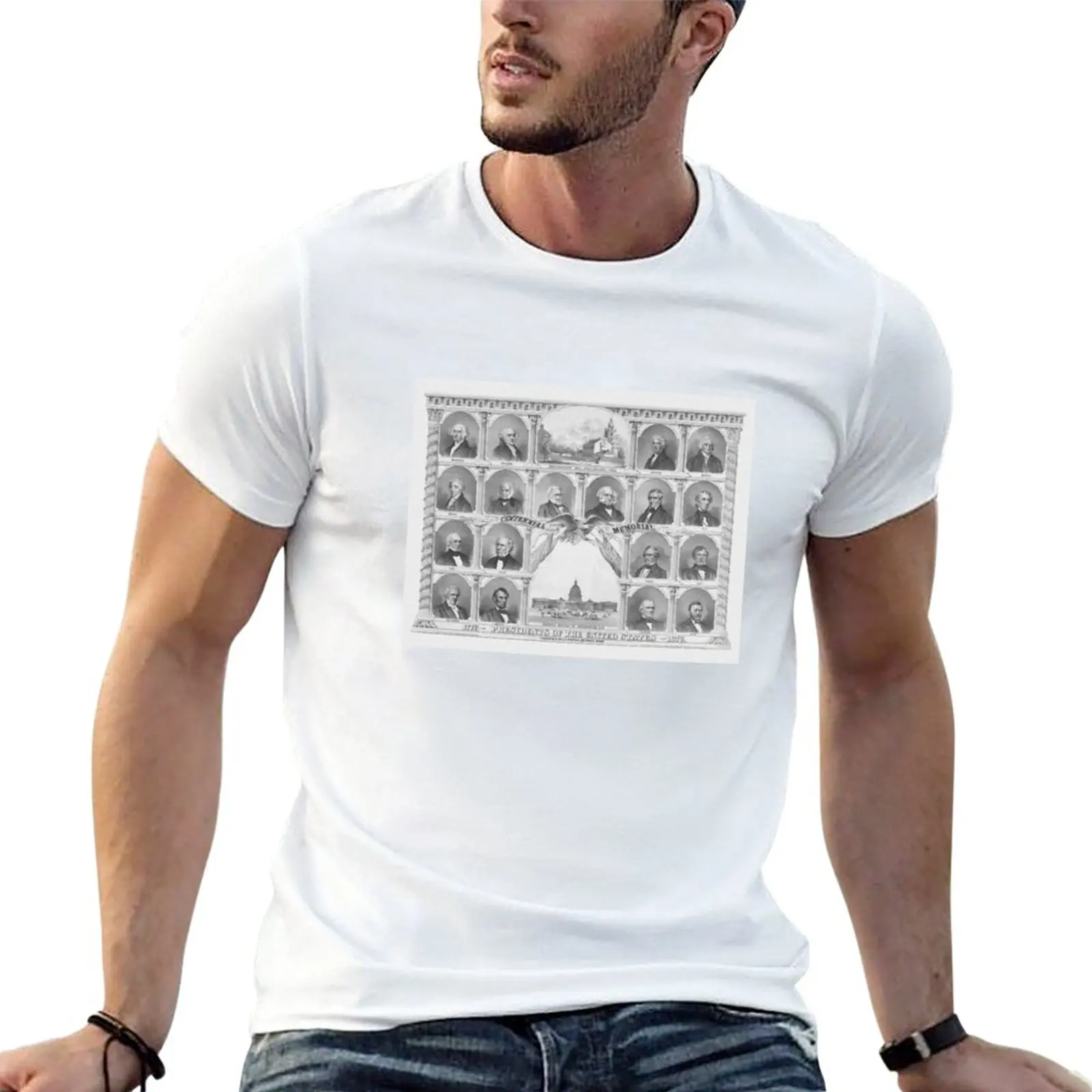

Футболка с изображением президентов Соединенных Штатов 1776-1876, графическая Эстетическая одежда, мужская футболка