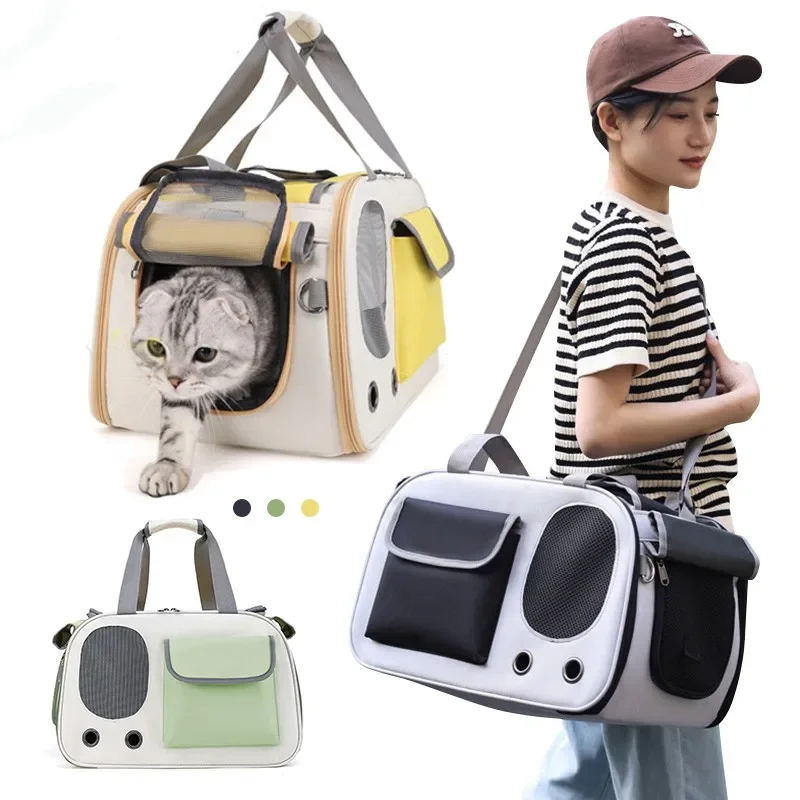 Portable Pet Dog Carrier Bag Portable Foldable Shoulder Bag Outdoor Handbag Transport Small Dogs Cats Pet Supplies