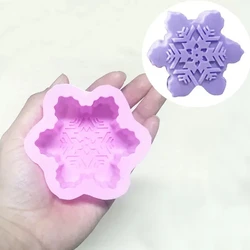 Snowflake Christmas Tree Silicone Aromatherapy Candle Mold - Handmade Gift & Holiday Decoration (F)