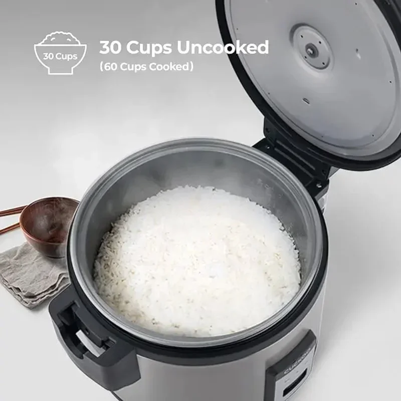 QWCUCKOO Commercial Large Capacity Rice Cooker 30 Cup/7.5 Qt. (Uncooked) 60 Cup/15 Qt. (Cooked) Superior Durability Stainless St 3