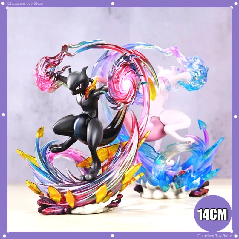 14Cm Pokemon Mewtwo Dm Scenario Cartoon Anime Figure Mew Gk Figurine Pvc Statua Modello Bambola Giocattolo Da Collezione Per Regali Per Bambini