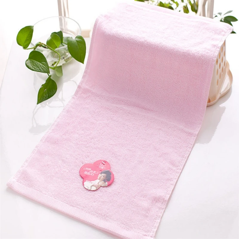 Wholesale bamboo fiber towel solid thickening Small mini towel baby wipes quick dry hand towel children bathroom wash face towel 5