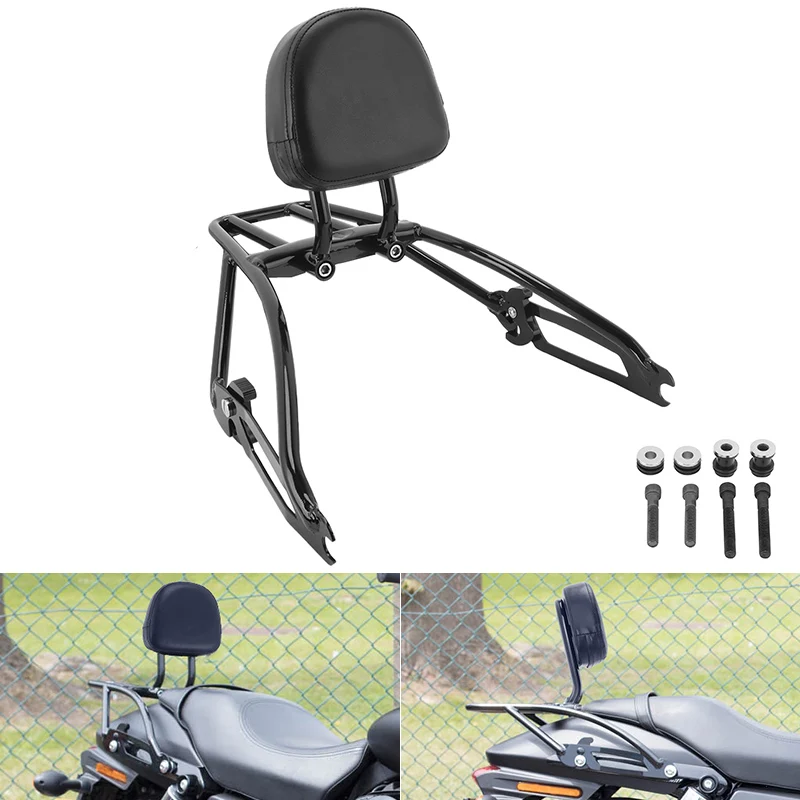 

Motorcycle Detachable Passenger Sissy Bar Backrest with Luggage Rack For Harley Street 500 750 XG500 XG750 2015-up