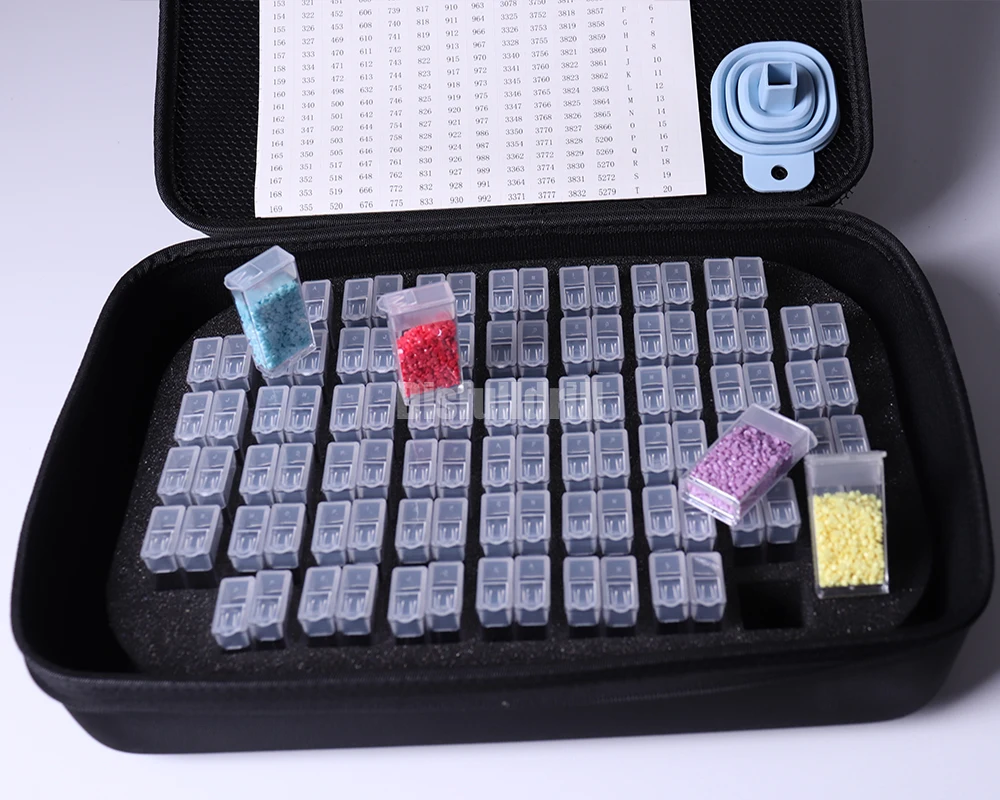 100 Bottle Full Square DIY DIamond Painting Box Container Storage Carry Case  Holder Hand Bag Zipper Design Shockproof Durable - AliExpress