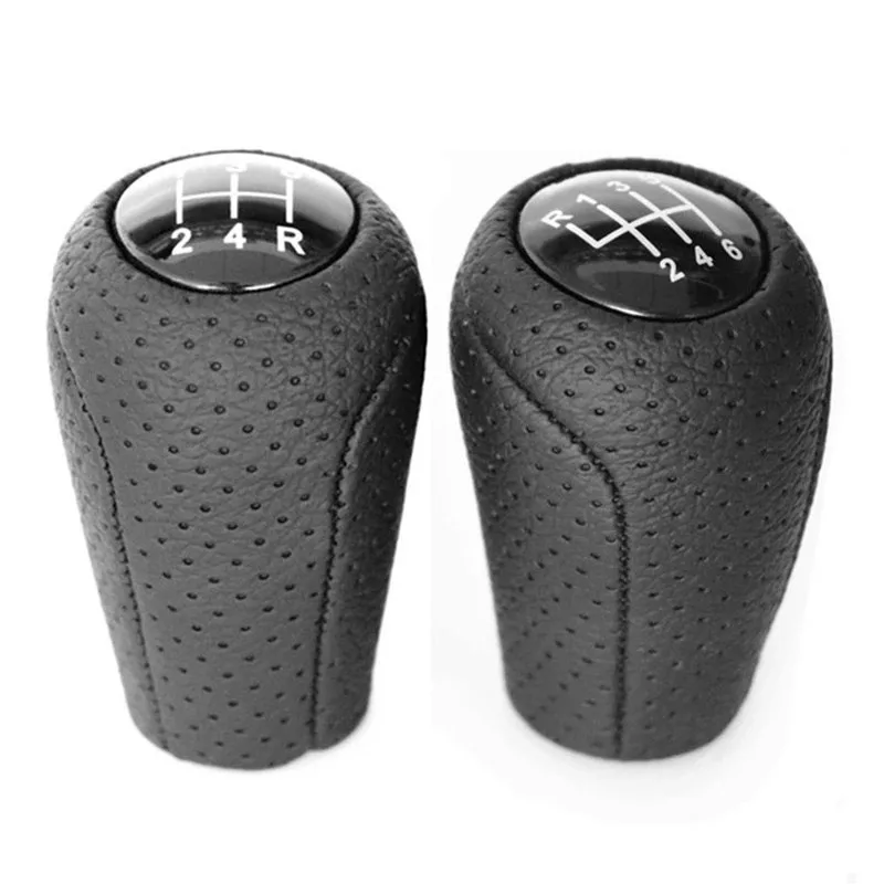 Pommeau De Levier De Vitesse Cuir-Éco Noir 5+R - Pour Mazda 3, 5, 6, CX-7, MX-5 - Neuf