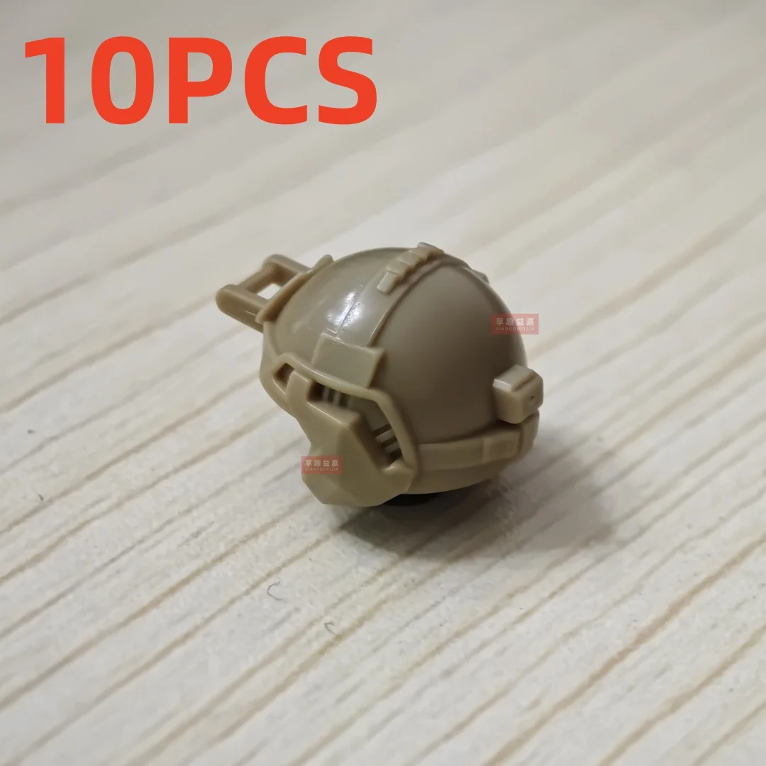 10PCS WW2 Militär Bausteine Weste Deutsch UNS Helm Hut Flammenwerfer Waffe Zubehör Gürtel Kopfhörer Ausrüstung Spielzeug Geschenk – Detail 14
