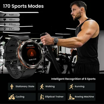 KOSPET TANK T3 Ultra 2 GPS Smart Watch for Men Bluetooth Call 5ATM IP69K Waterproof Men's Watch Stainless Steel Health Monitor 5