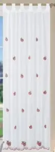 Visillos cocina para ventana y puerta de 1 metro de ancho con dos alturas  modelo: fresa., by Mercatienda