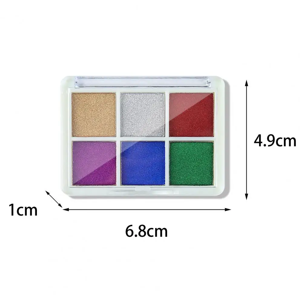 6 Colors Holographics Laser Aurora Solid Mirror Nail Glitter Powder Nails UV Gel Polish Pigment Nail Art Decorations Accessories