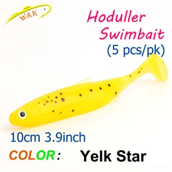 Zander Snook 10cm Swimbait: Freshwater Paddle Tail Soft Bait in New Color - 100mm (10cm Yelk Star)