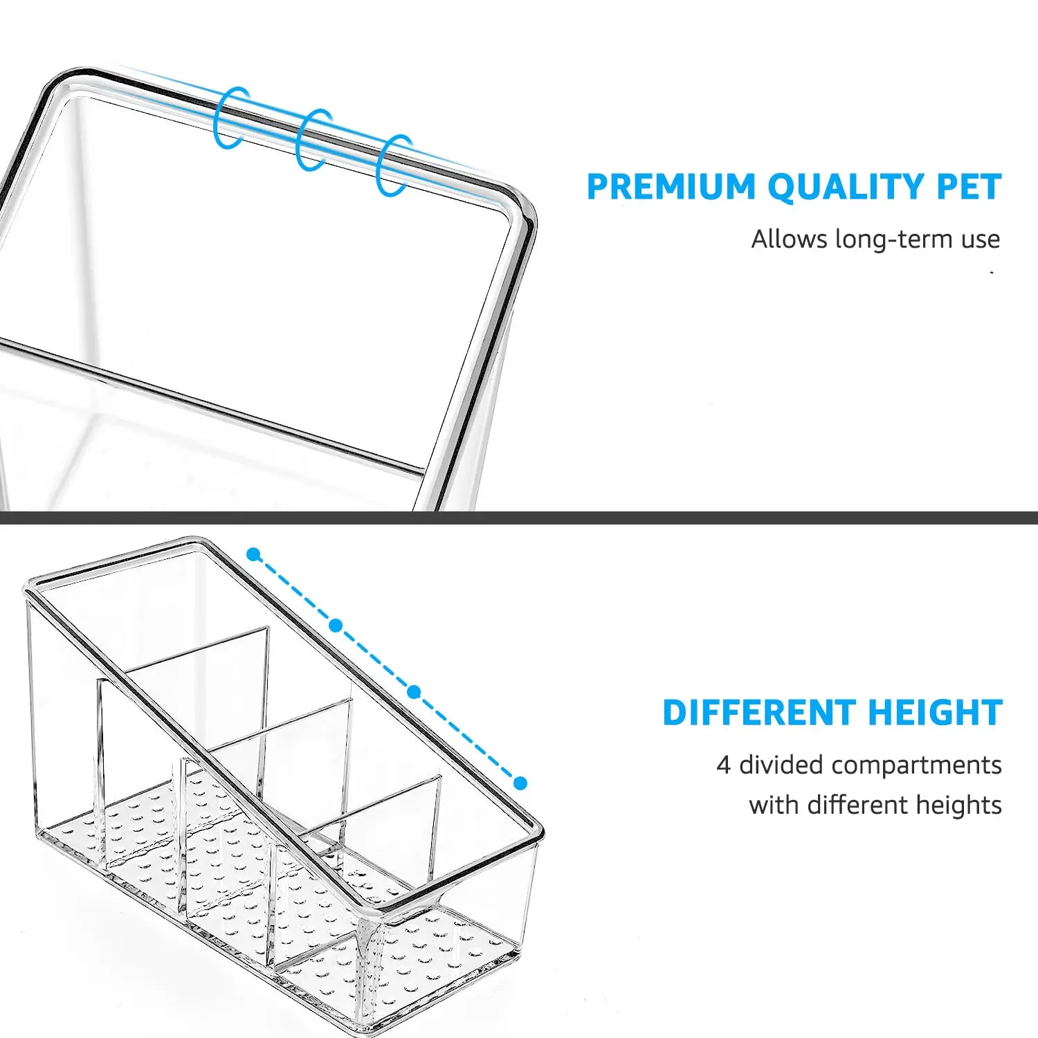 1Pcs Remote Control Holder Clear Plastic Caddy Remote Organizer for Table Small TV  Remote control Holder Storage 2