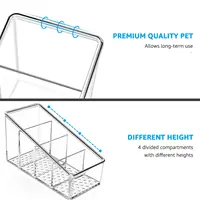 1Pcs Remote Control Holder Clear Plastic Caddy Remote Organizer for Table Small TV  Remote control Holder Storage 2
