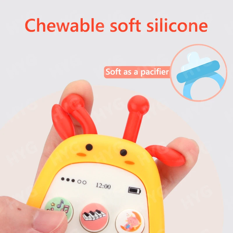 Simulation baby toys mobile phone children's phone teether music story bilingual early education toys 5