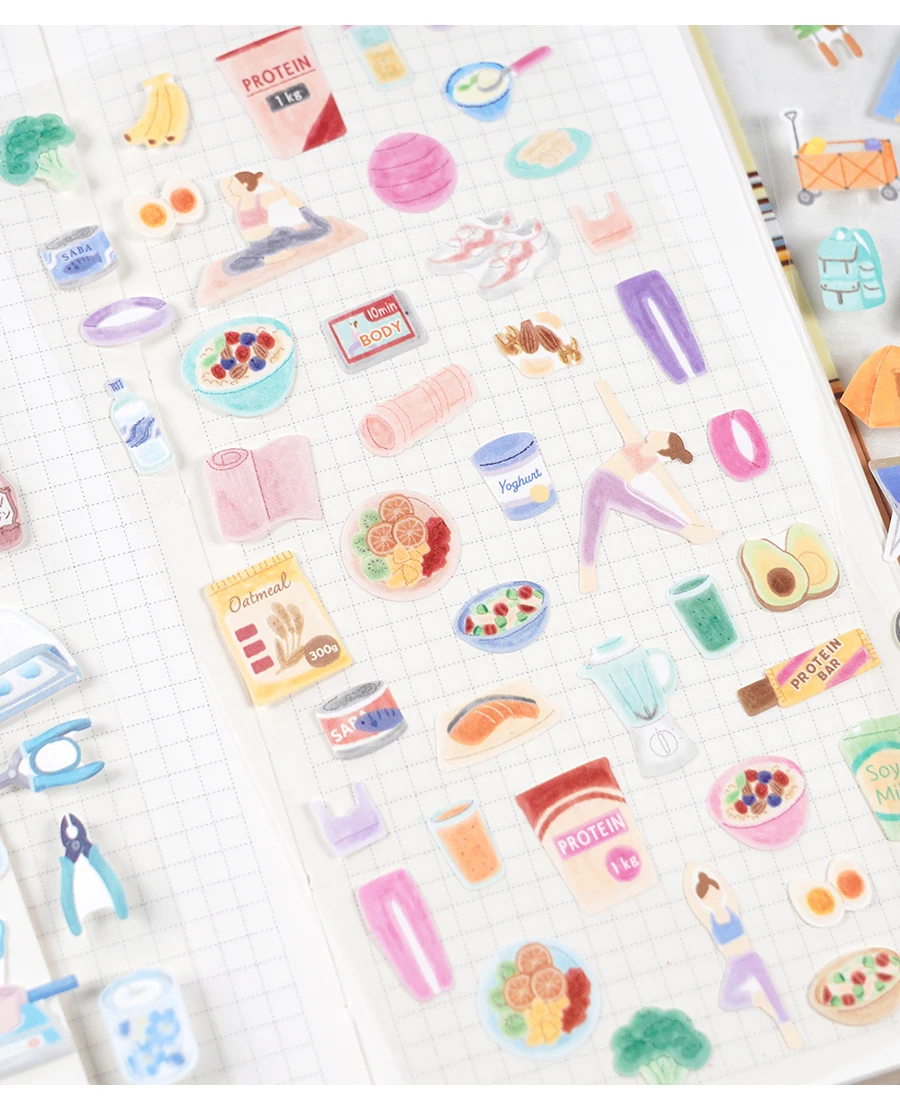 3 pcs/6 pcs Sweet Life Daily Things Stickers Scrapbooking Diy Journal Cute Stickers Stationery Decor School Supplies Gift