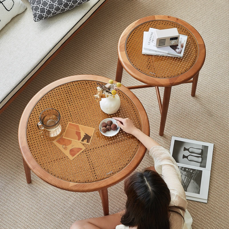 round-Living-Room-Home-Balcony-Retro-Rattan-Simple-Modern-Creative-Ins ...