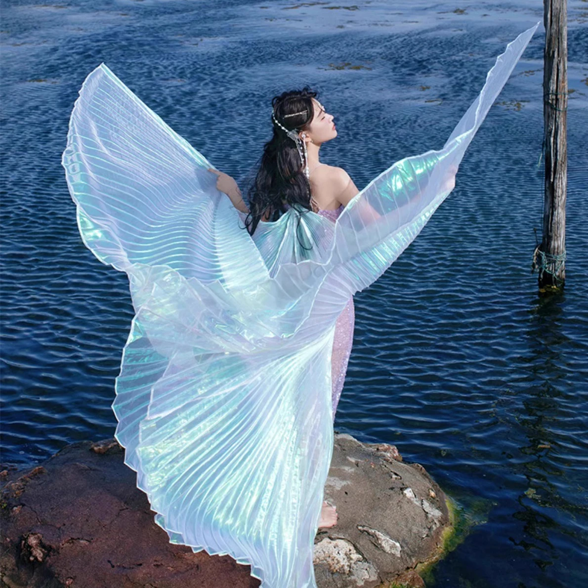 Transparent-Color-Stage-Performance-Props-Oriental-Dance-Accessories ...
