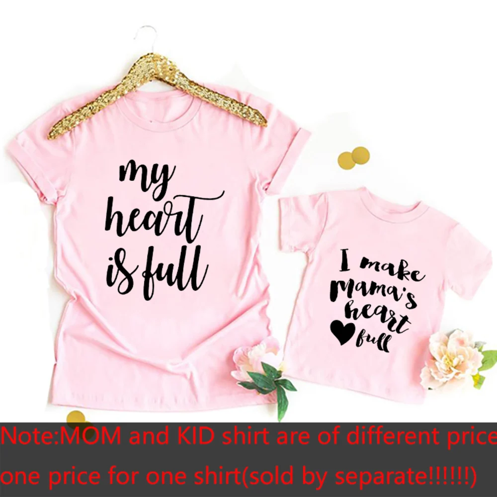 Love Print T-Shirt Mamma E Figlio/Figlia In Cotone – Idea Regalo Festa Della Mamma 'Mother Of Prince'