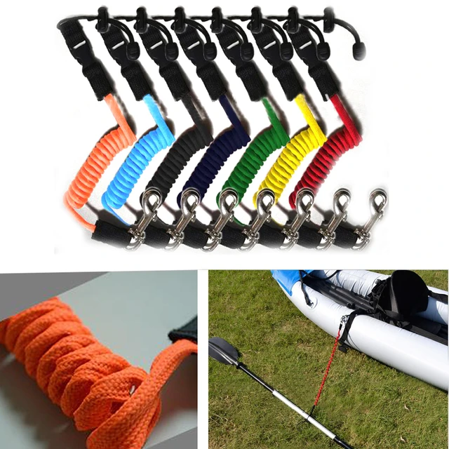 Elastic Coiled Cord Lanyard Sup Paddle Leash For Kayak Canoe Rowing Boat -  Boat Accessories - AliExpress