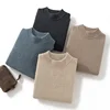 New (100% cashmere sweater) seven needle thick men's casual corn kernels versatile temperament semi high neck sweater 6