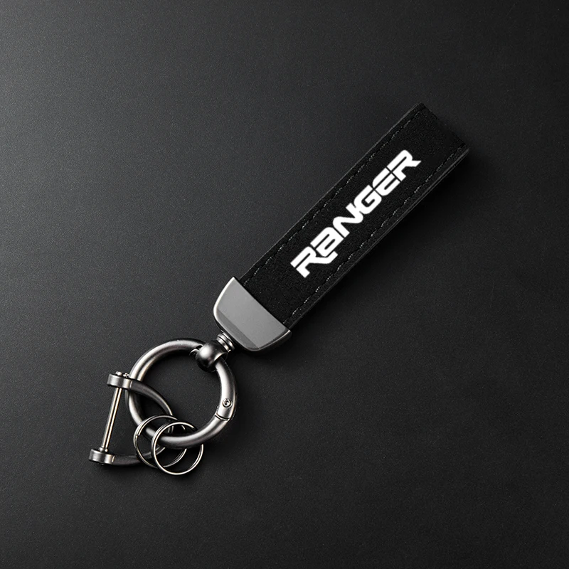 High-Grade Leather Suede Keychain Car Sport Key Ring
