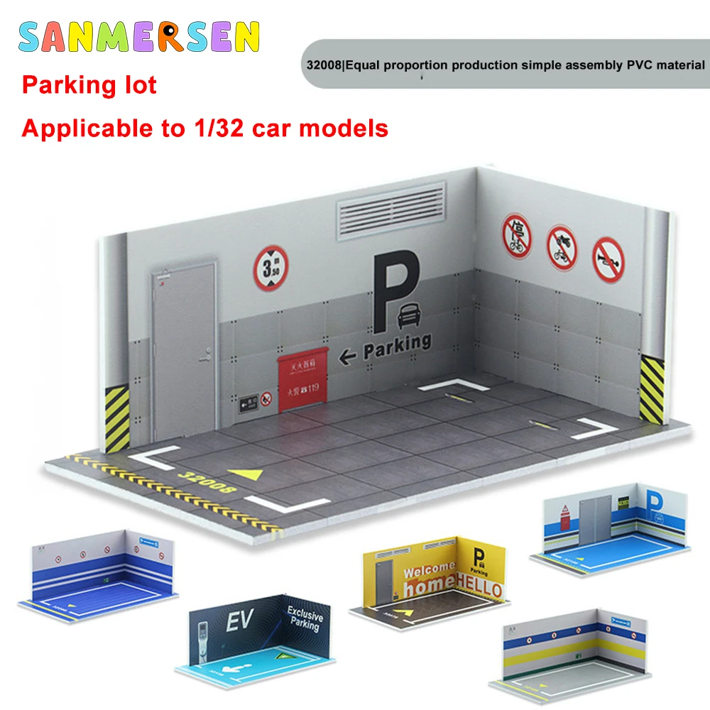 1:32 Car Model Parking Lot Scene Car Garage Background For Collection Garage