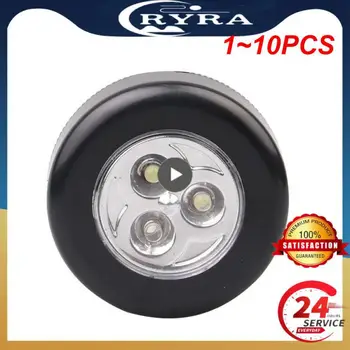미니 LED 터치 컨트롤 야간 조명, 옷장 침실 계단 주방 무선 LED 캐비닛 조명, 배터리 전원 옷장, 1 ~ 10 개