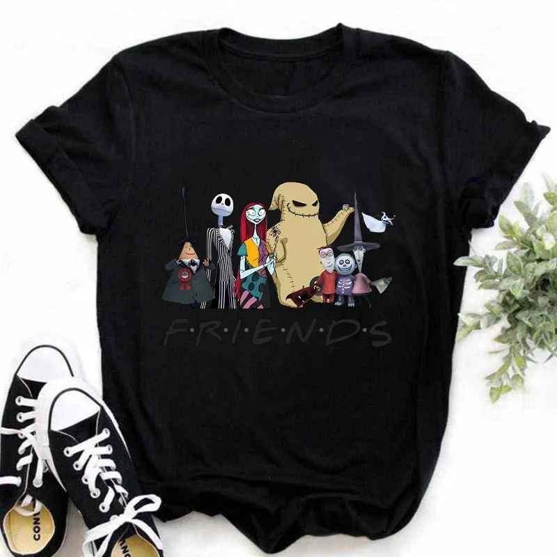 thumbnail image 1 of Disney-Camiseta con estampado de Jack Sally para mujer, camiseta informal de manga corta, ropa de primavera y verano, 1 of 5
