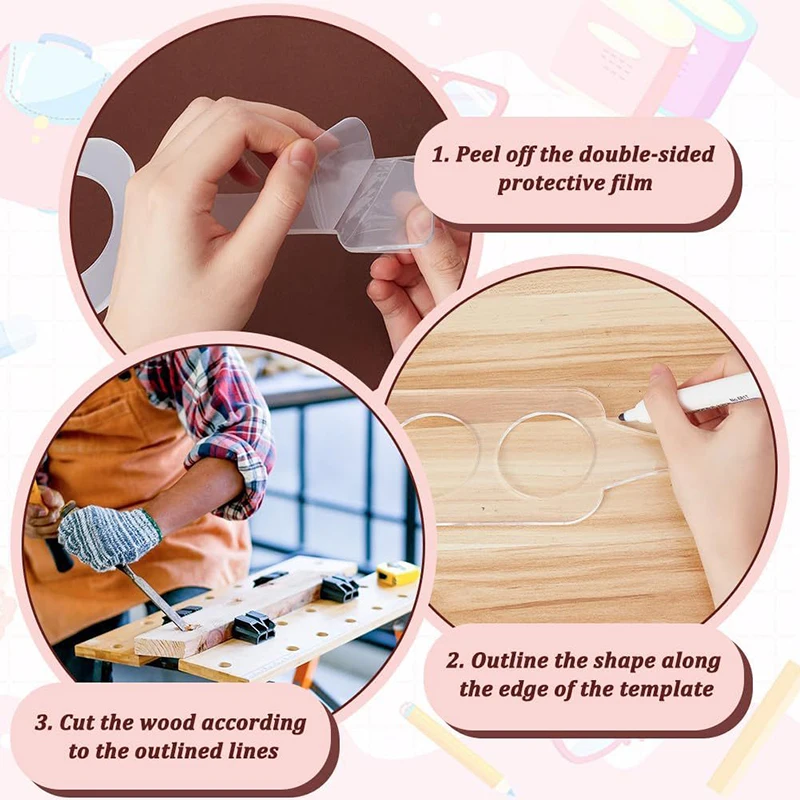 Clear Acrylic Router Beer Template Four Styles Whisky Glass Flight Paddle Board Beer Flight Template Woodworking Router