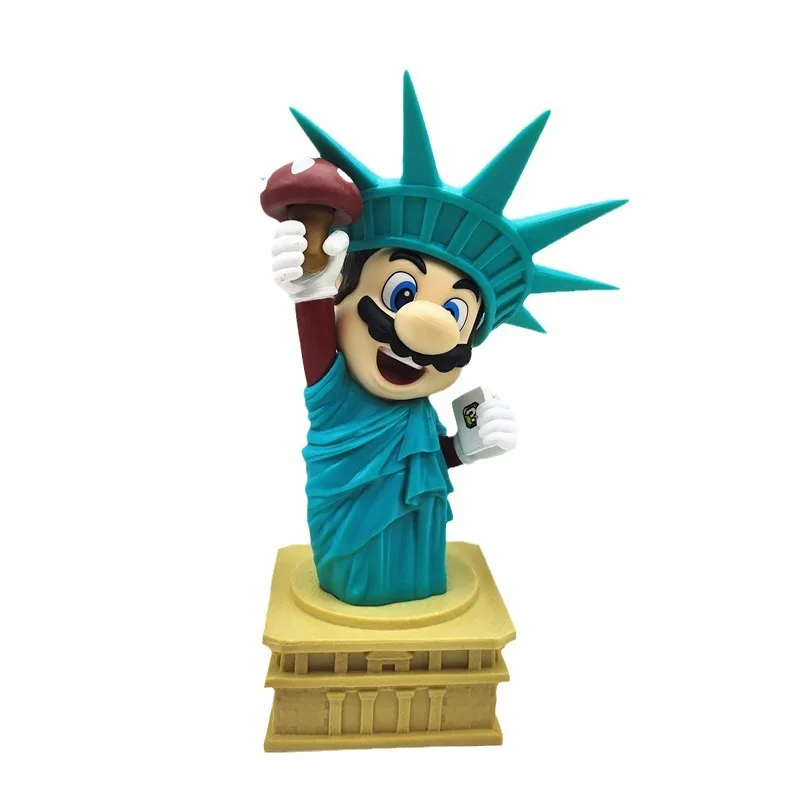 thumbnail image 1 of Treingi 2024 20cm Super Mario Estatua de la Libertad Modelo Juguetes Mario Cosplay PVC Figura de acción Decoración de escritorio Modelo Juguete Niños Regalo de Navidad, 1 of 4
