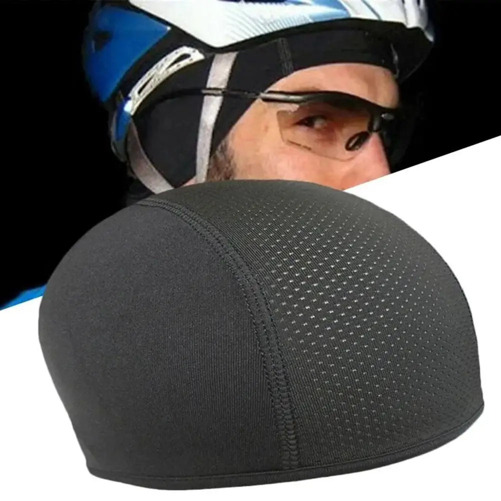 Breathable Helmet Hat Winter Riding Gear Helmet Inner Liner Mesh Breathable Elastic Outdoor Casual Hat Quick-drying Helmet Cap