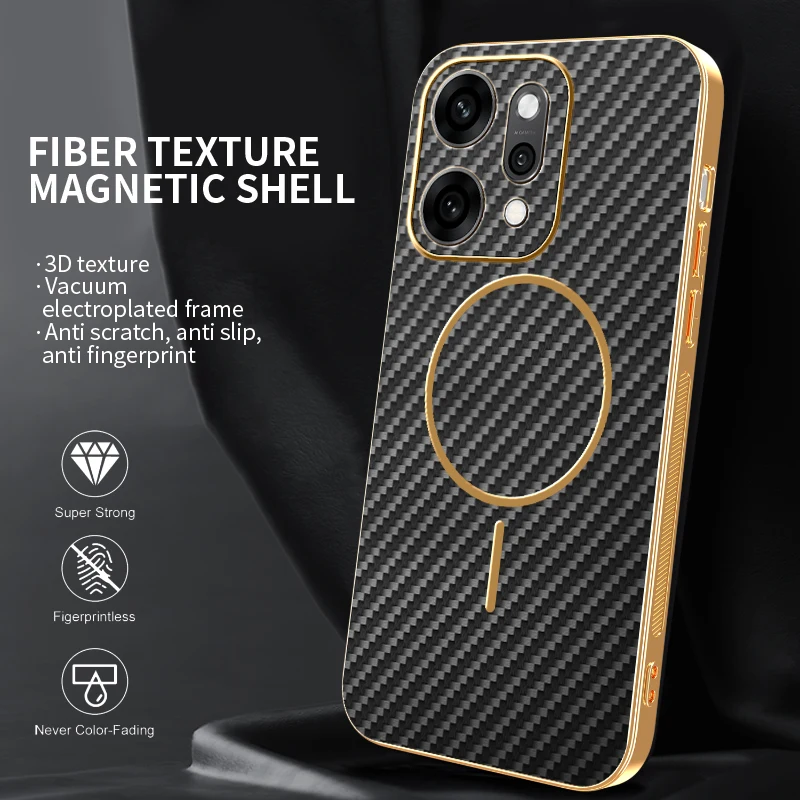 Carbon Fiber Magnetic Wireless Charging Protective Case