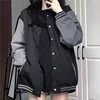 Loose Baseball Jacket Unisex Spring Autumn Korean Fashion Student Top Crew Neck Short Outerwear Chinese Brand AE Stock