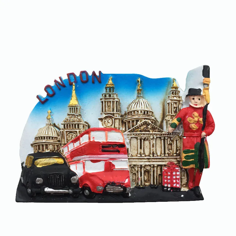 England London Flavor 3D Bus Magnets Fridge Magnetic Tourist Souvenir Decoration Articles Handicraft Gifts