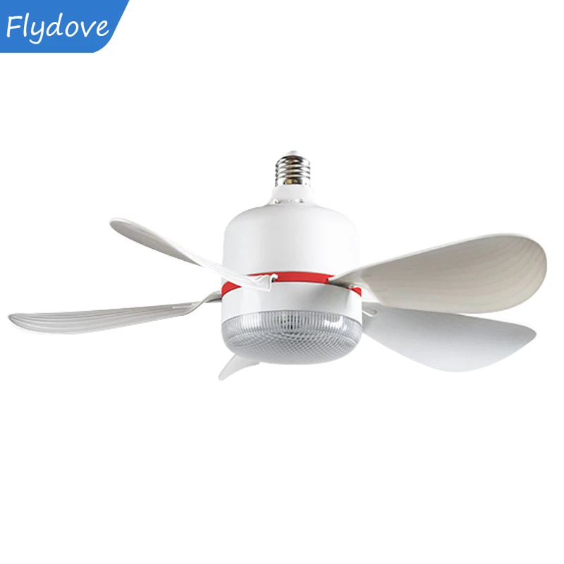 16.5in Ceiling Fans Remote Control Socket Ceiling Fan Light LED 50W E27 For Bedroom Garage Kitchen