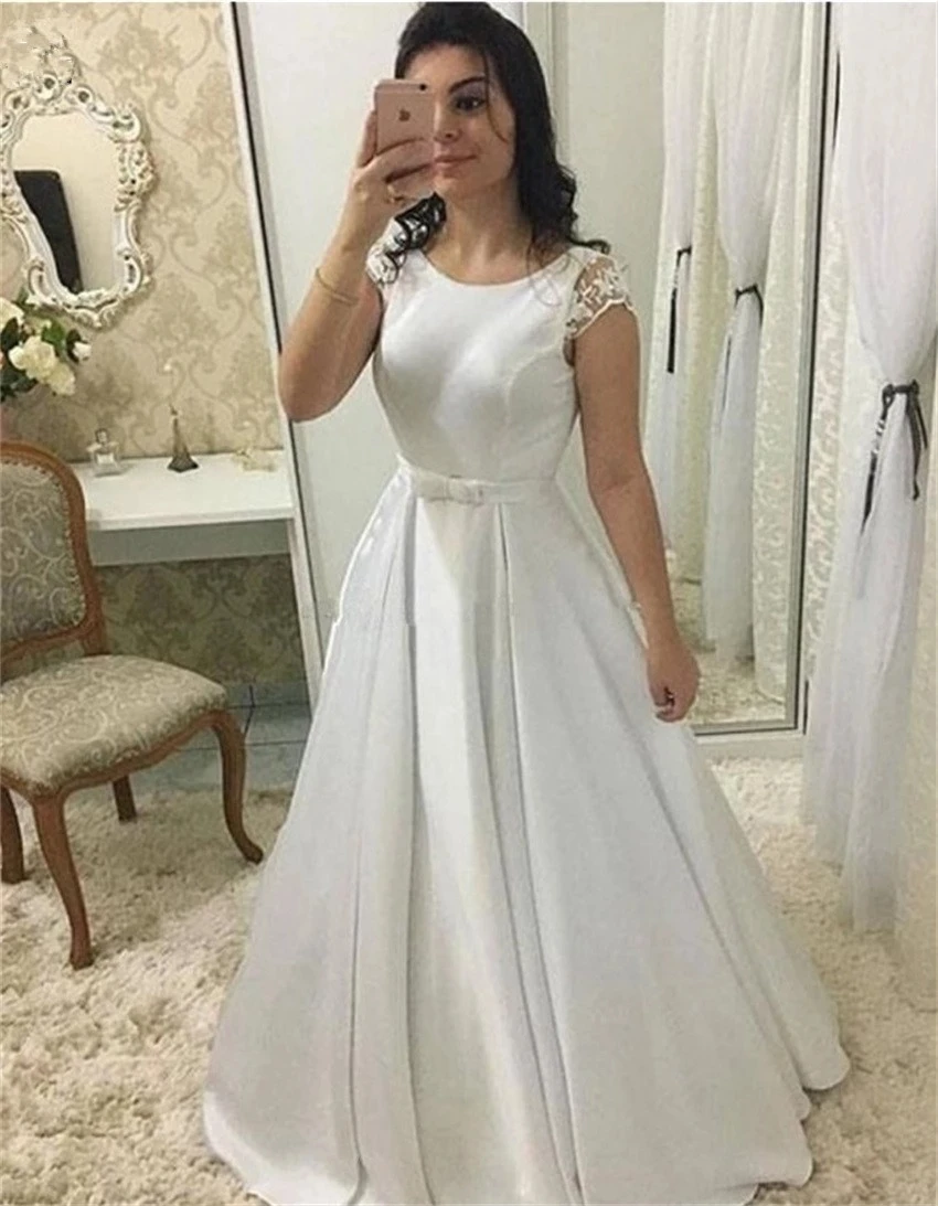 

Свадебное платье GUXQD с открытыми плечами, свадебное платье, простой дизайн, сексуальное платье со шлейфом и открытой спиной