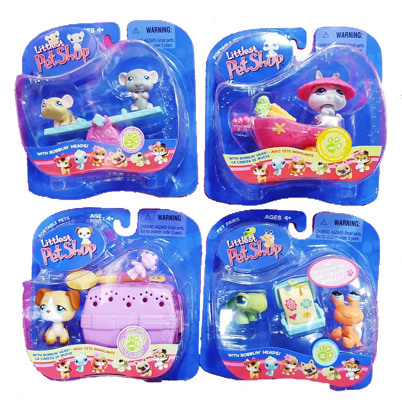 Y Littlest Pet Shop Bobbling Heads Doll Pets Animal House Doll Action Figure Toys Bambini Chustmas Gifts