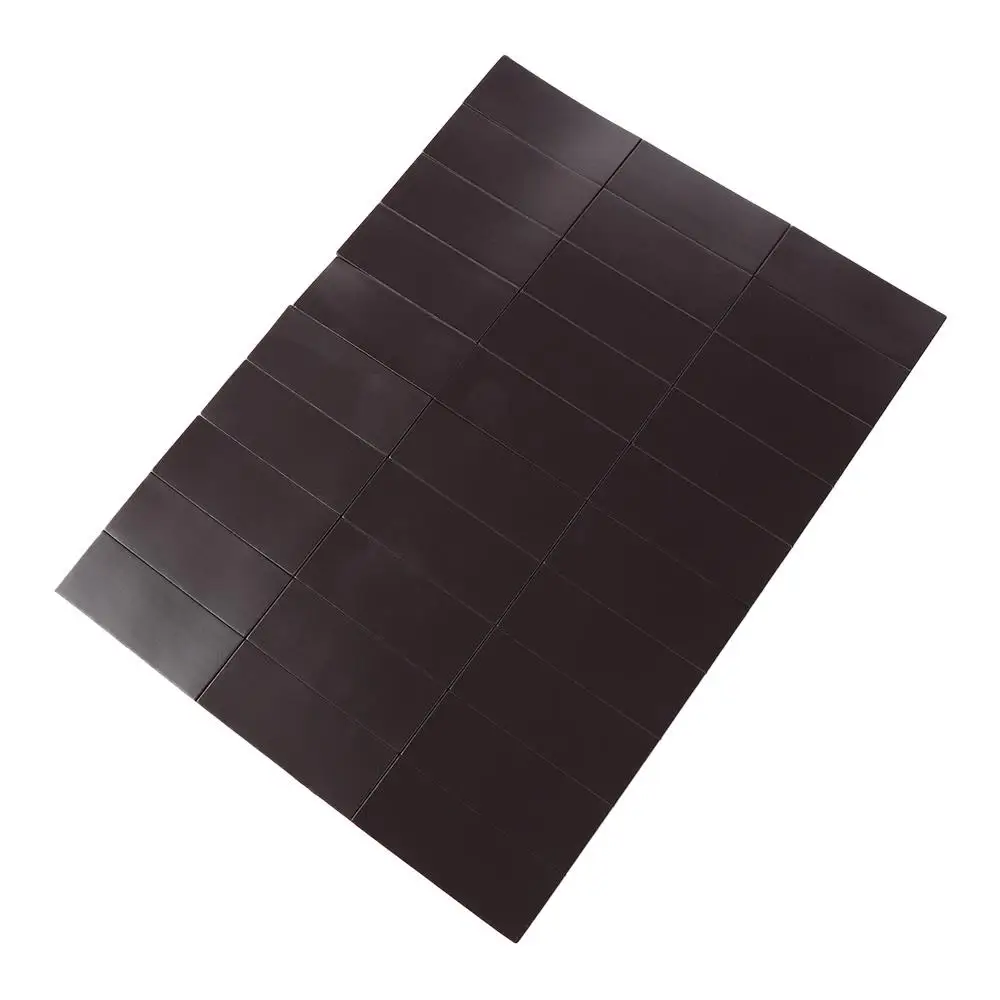 30pcs/sheet 교육 보조 자료 자석 칠판 스티커 직사각형 자체 접착 DIY 자기 스티커 검정 유연한 교사용