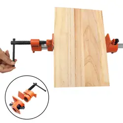 1 Set 1/2 Inch Woodwork Carpenter Pipe Clamps Anti-deformation Rust-Resistant Steel Sturdy Wood Gluing Pipe Clamp