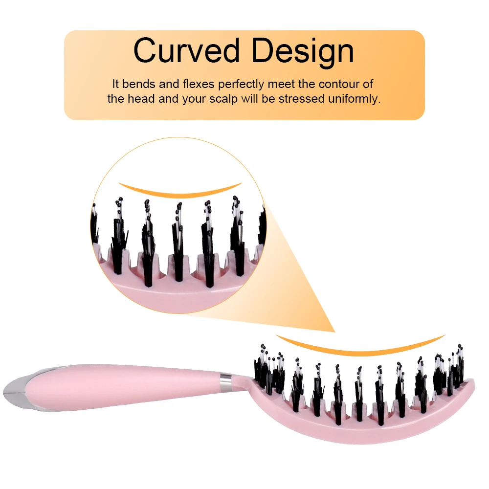 Description Picture 5 of itemHair Comb Anti-Static Hairbush Hair Scalp Massage Comb Women Wet Curly Detangle Hair Brush Anti-Frizz Brush Styling Tools