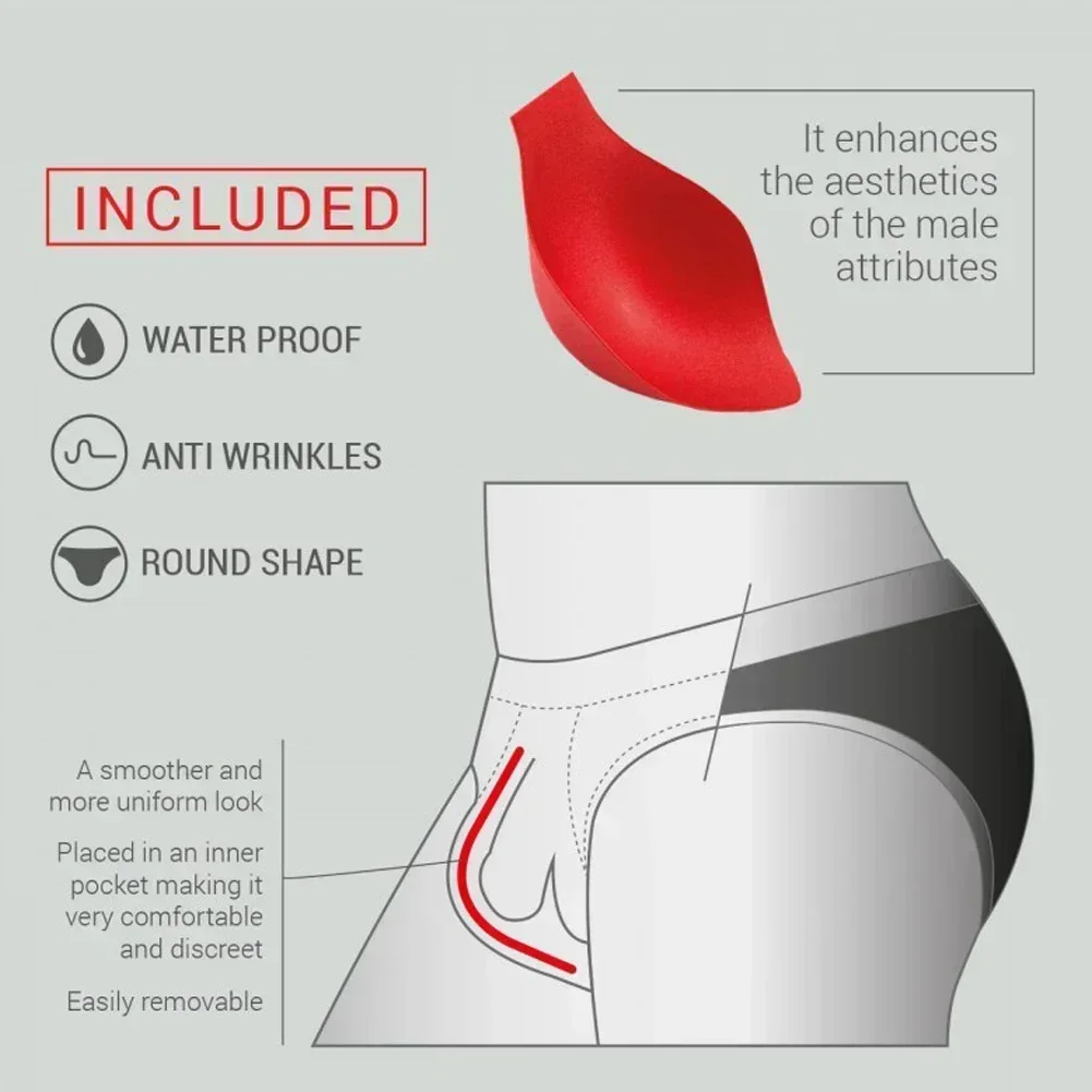 Beach Shorts Sponge Pad Men Sexy Swimwear Sponge Cup Swim Briefs Bathing Suit Enhance Peni S Pouch Bulge Bikini Swimwear Parts mens swim briefs